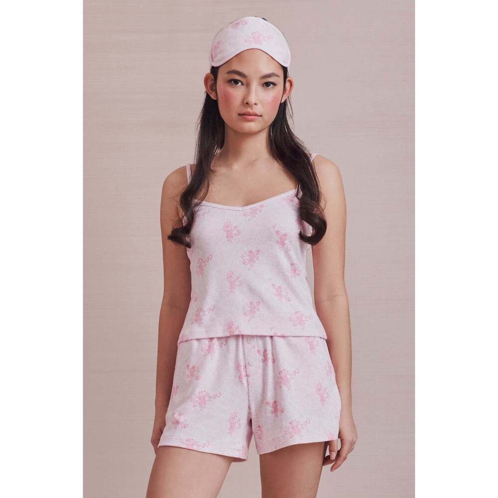 Roller Rabbit Cupid's Kiss Cami Boxer Set Size SBLUSH / S